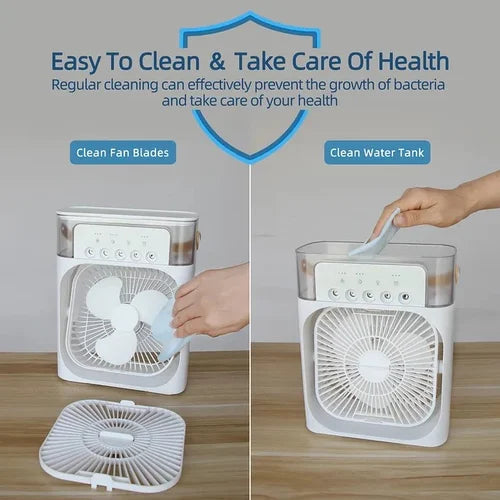 Portable Air Conditioner Fan: Usb Electric Fan With Led Night Light