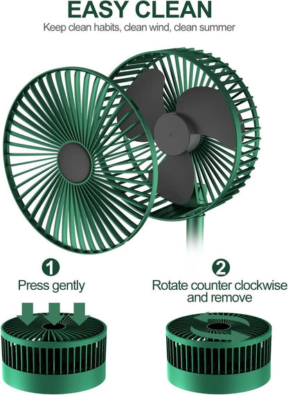 Rechargeable – Portable Telescopic Folding Fan Table Desk Fan