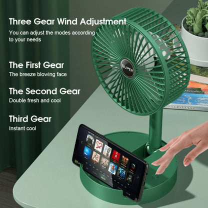 Rechargeable – Portable Telescopic Folding Fan Table Desk Fan