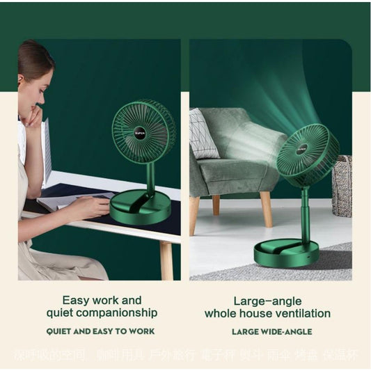 Rechargeable – Portable Telescopic Folding Fan Table Desk Fan
